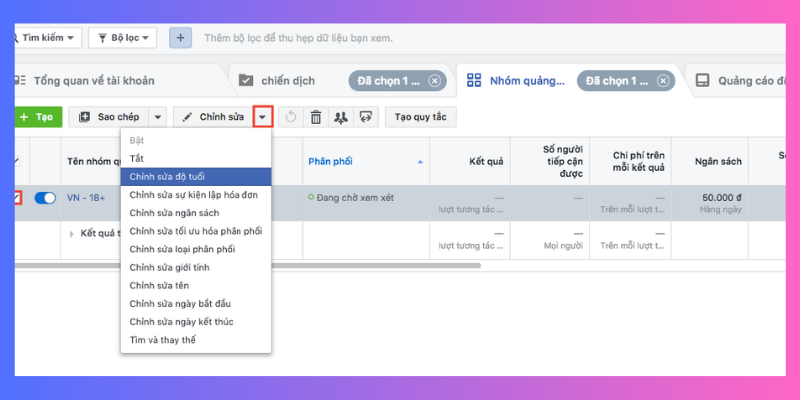Cách tăng tiền quảng cáo trên facebook 5